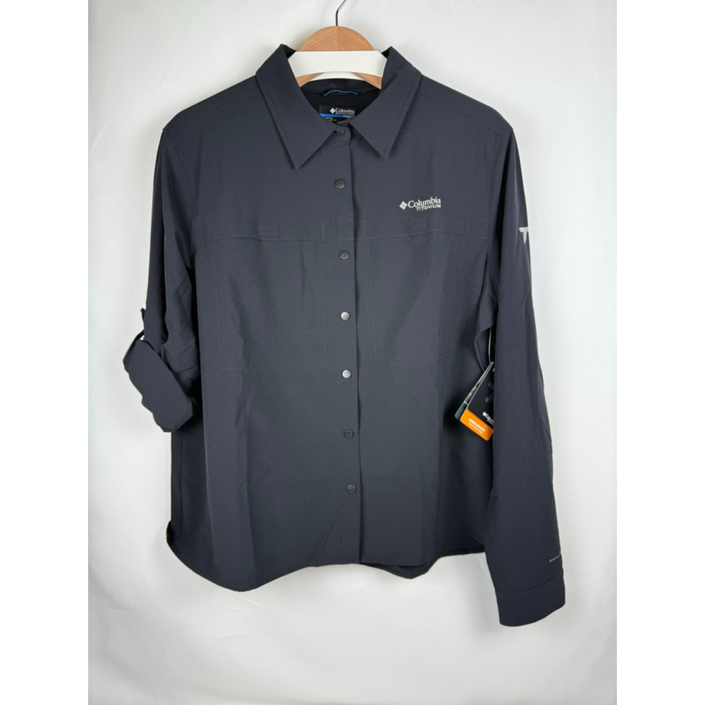 Women's Columbia Titanium Long Sleeve Shirt Black Size XL